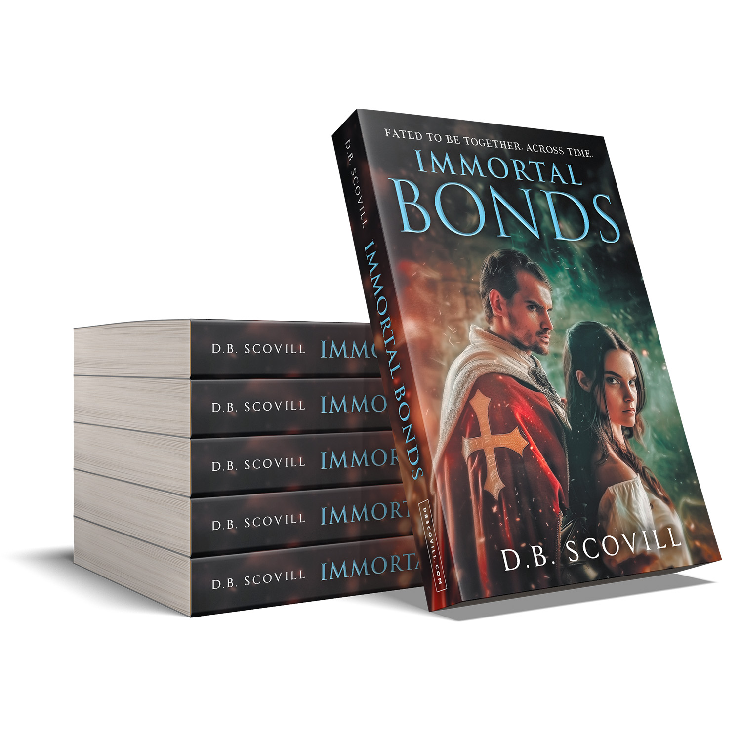 'Immortal Bonds' is an intense supernatural romance novel. The author is D.B. Scovill. The cover design & interior formatting are by Mark Thomas of coverness.com. To find out more about my book design services, please visit www.coverness.com