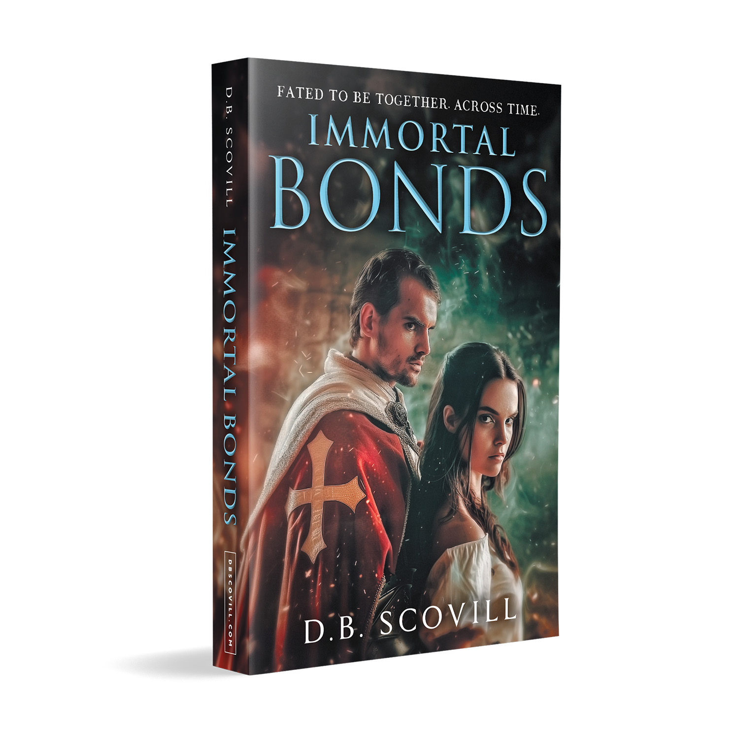 'Immortal Bonds' is an intense supernatural romance novel. The author is D.B. Scovill. The cover design & interior formatting are by Mark Thomas of coverness.com. To find out more about my book design services, please visit www.coverness.com