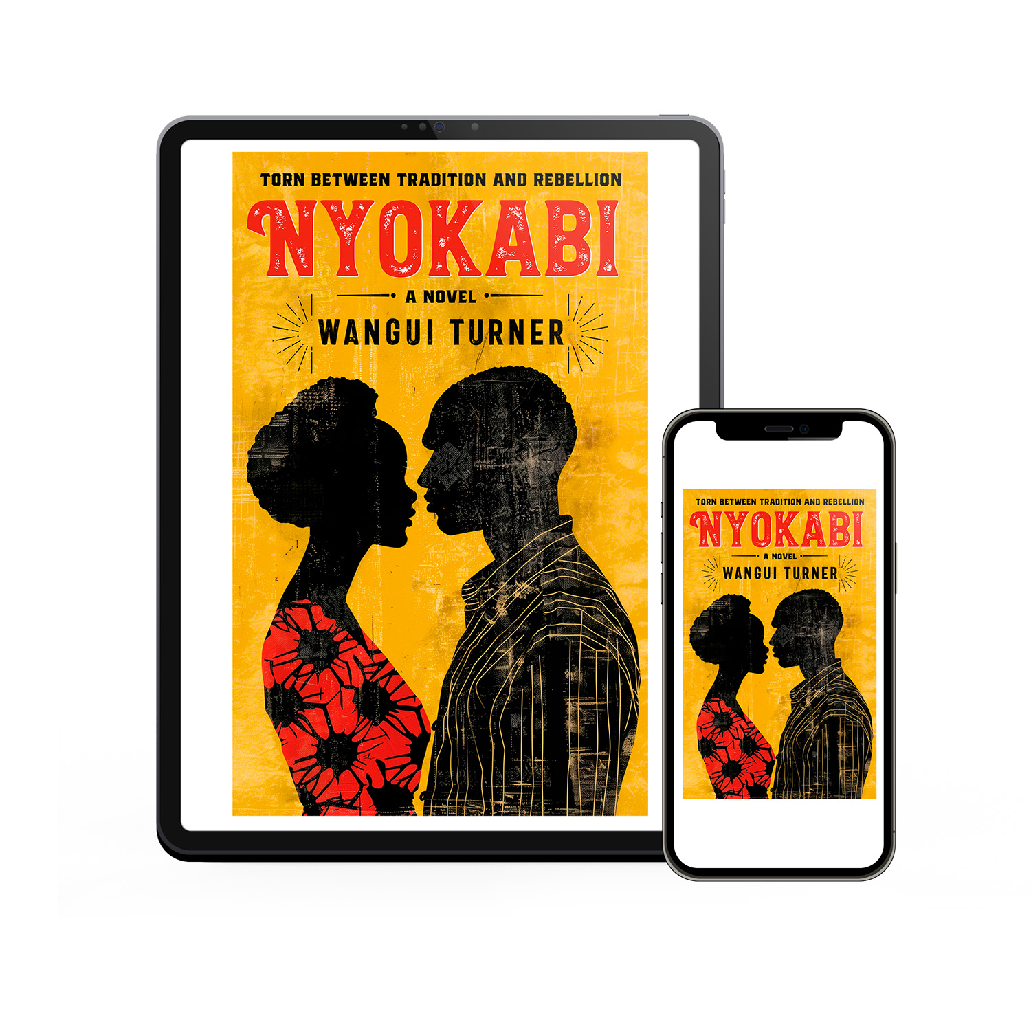 'Nyokabi' is an emotional story of one woman's life, from Kenya to the US and after. The author is Wangui Turner. The cover design is by Mark Thomas of coverness.com. To find out more about my book design services, please visit www.coverness.com