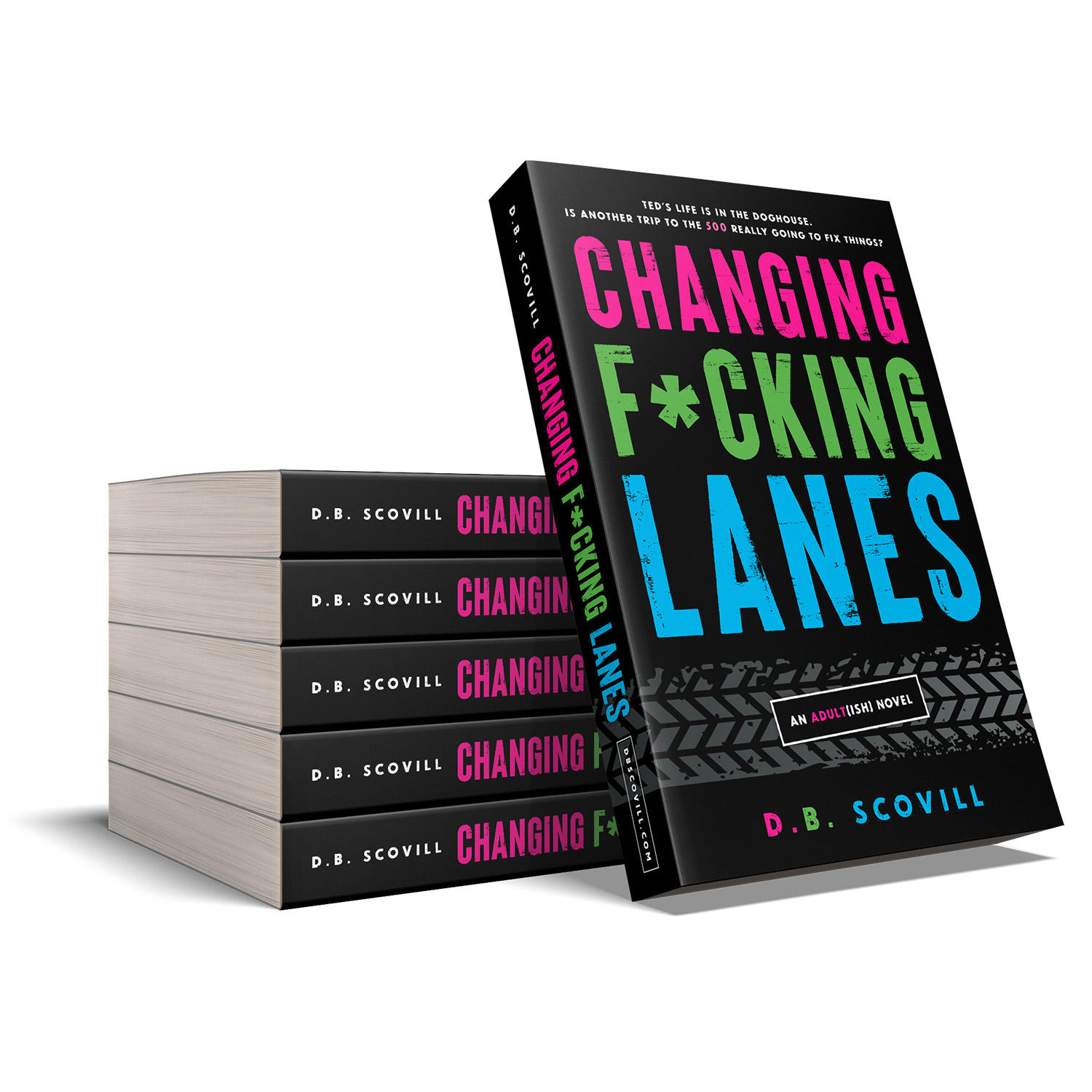 'Changing F*cking Lanes' is an intense modern American novel. The author is D.B. Scovill. The cover design & interior formatting are by Mark Thomas of coverness.com. To find out more about my book design services, please visit www.coverness.com