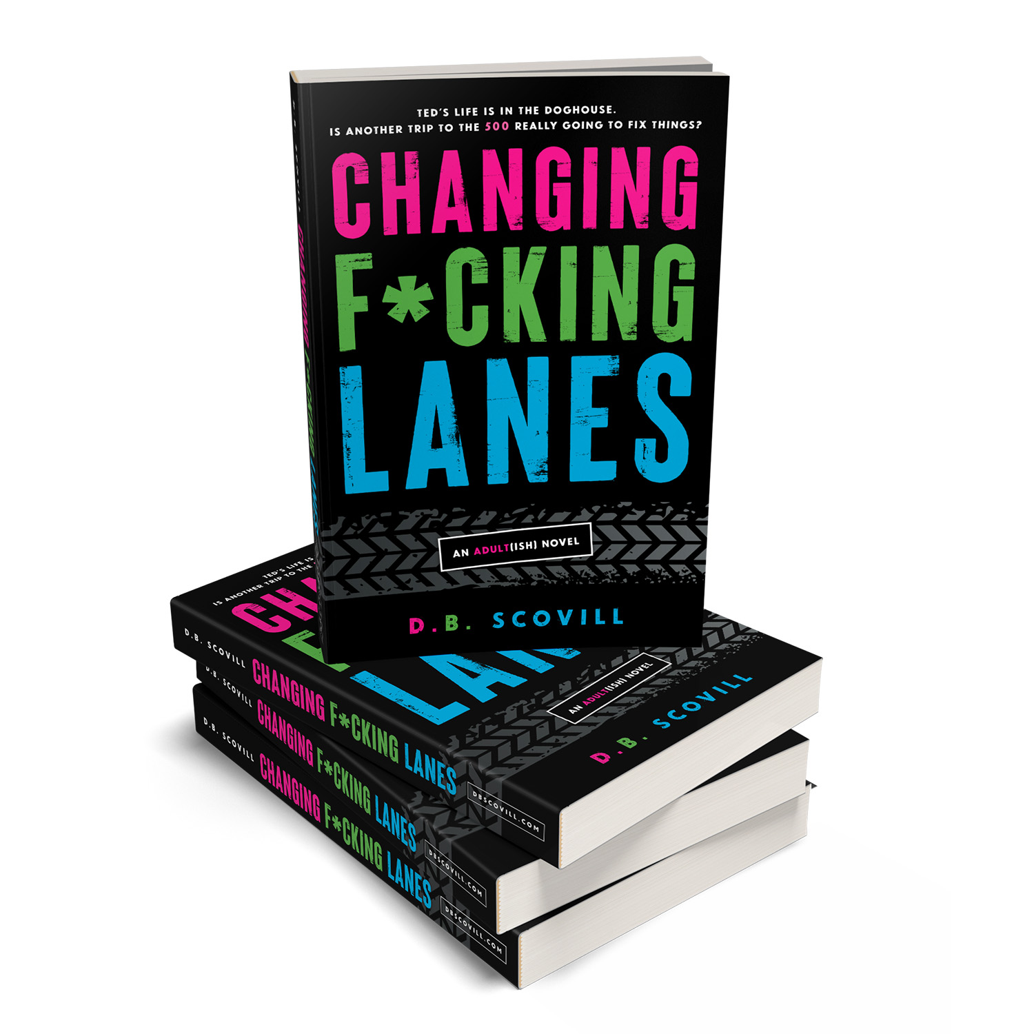 'Changing F*cking Lanes' is an intense modern American novel. The author is D.B. Scovill. The cover design & interior formatting are by Mark Thomas of coverness.com. To find out more about my book design services, please visit www.coverness.com