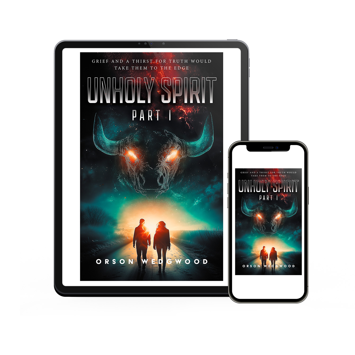 'Unholy Spirit: Part I' is the first instalment in a genre-bending spiritual scifi  adventure series. The author is Orson Wedgwood. The book cover design & interior formatting are by Mark Thomas. To learn more about what Mark could do for your book, please visit coverness.com.