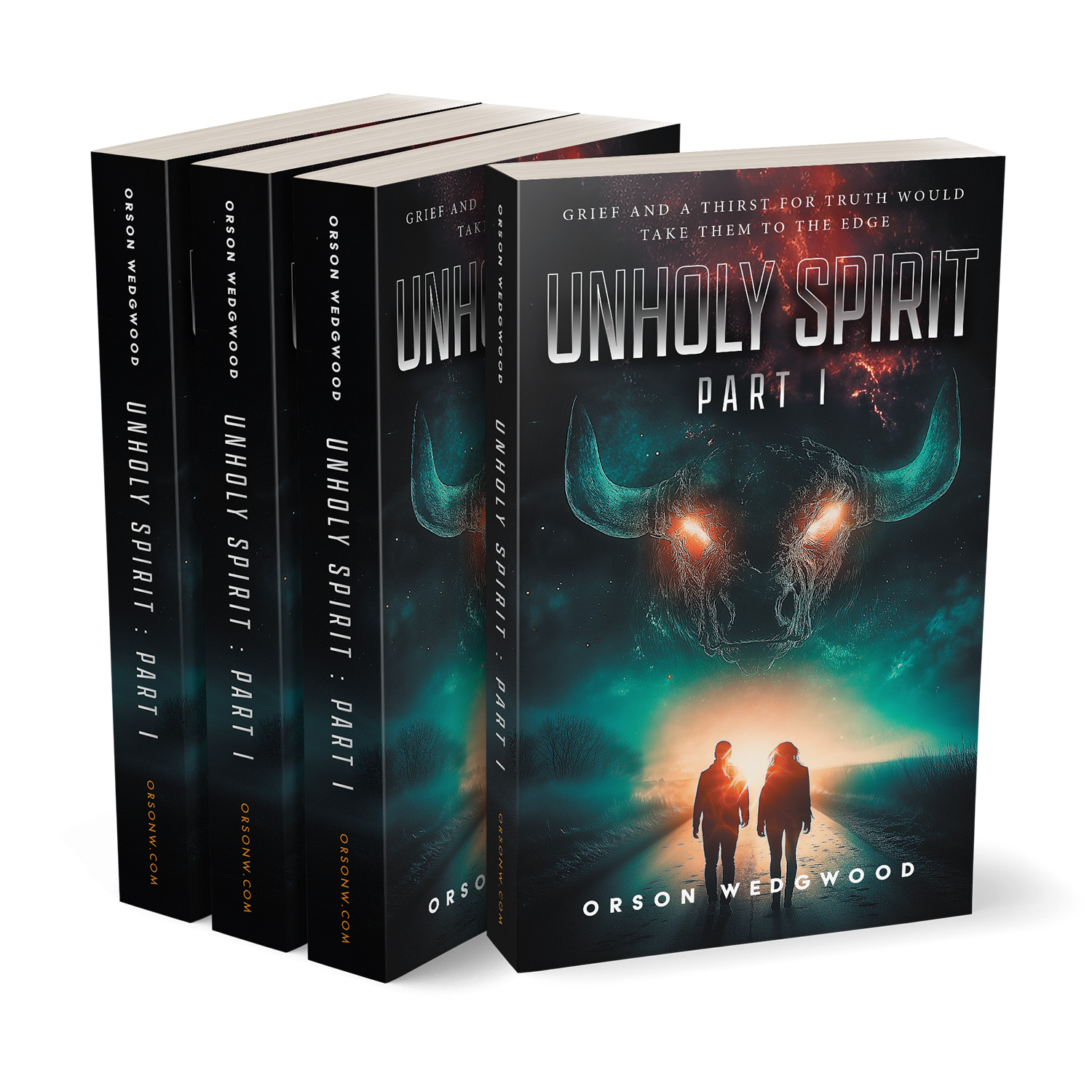 'Unholy Spirit: Part I' is the first instalment in a genre-bending spiritual scifi  adventure series. The author is Orson Wedgwood. The book cover design & interior formatting are by Mark Thomas. To learn more about what Mark could do for your book, please visit coverness.com.