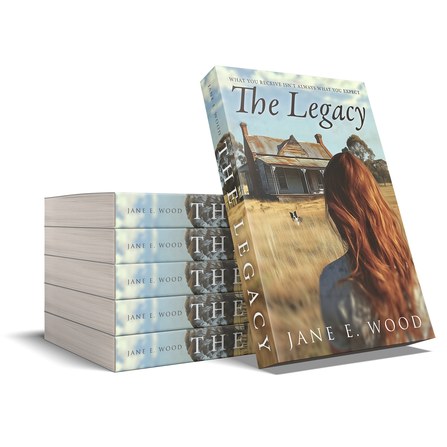 'The Legacy' is a heart-warming romantic novel, set in Australia. The author is Jane E. Wood. The book cover design and interior formatting are by Mark Thomas of coverness.com. To find out more about my book design services, please visit www.coverness.com