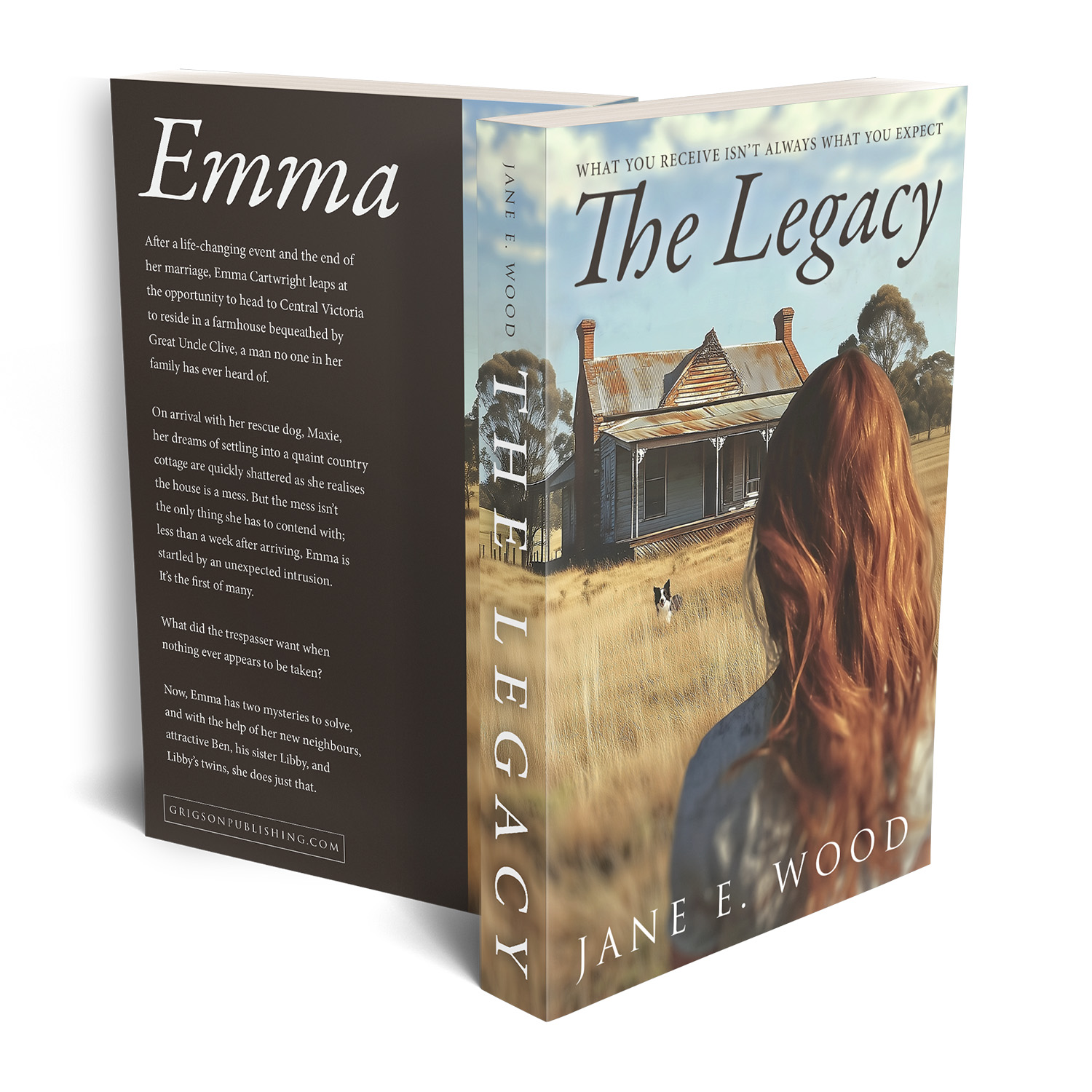 'The Legacy' is a heart-warming romantic novel, set in Australia. The author is Jane E. Wood. The book cover design and interior formatting are by Mark Thomas of coverness.com. To find out more about my book design services, please visit www.coverness.com