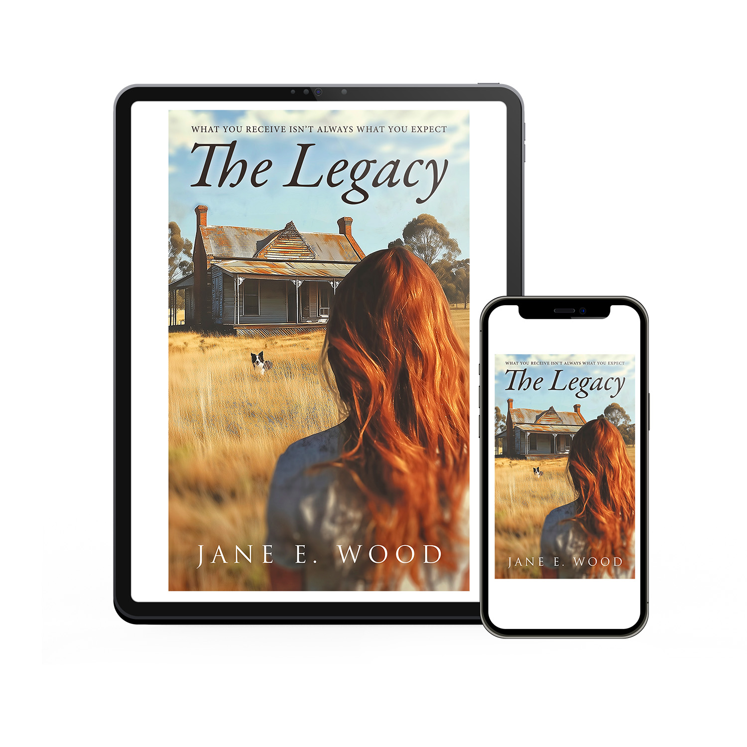 'The Legacy' is a heart-warming romantic novel, set in Australia. The author is Jane E. Wood. The book cover design and interior formatting are by Mark Thomas of coverness.com. To find out more about my book design services, please visit www.coverness.com